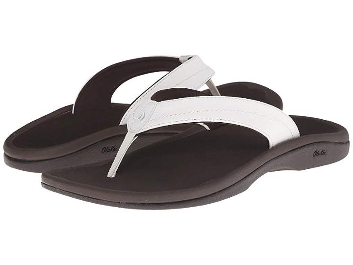Olukai Ohana W (white/dark Java) Women's Sandals