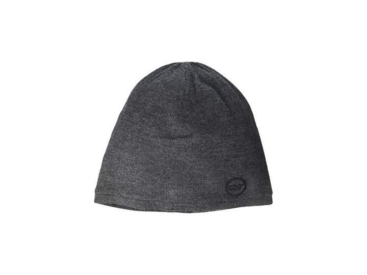 Vineyard Vines Performance Whale Embroidered Knit Hat (charcoal Heather) Beanies