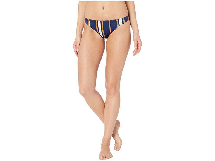 Roxy Romantic Senses Moderate Swimsuit Bottoms (medieval Blue Macy Stripe Swim) Women's Swimwear