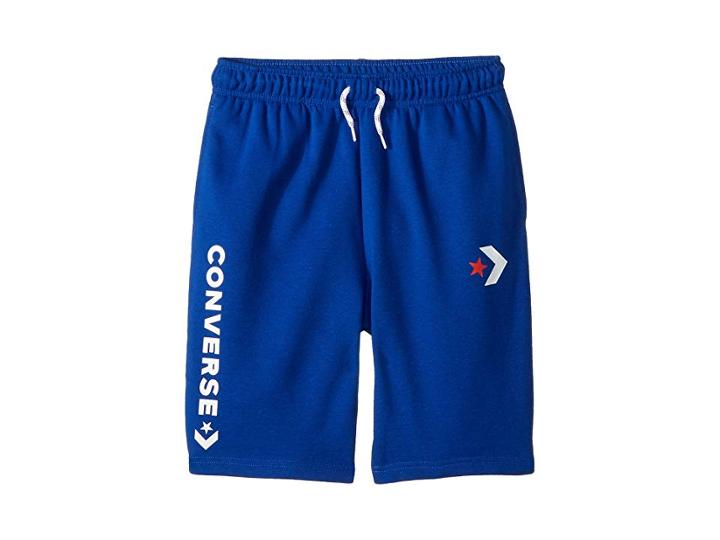 Converse Kids Star Chevron Graphic Shorts (big Kids) (blue) Boy's Shorts