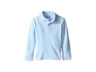 Nautica Kids Long Sleeve Pique Polo (little Kids) (light Blue) Boy's Long Sleeve Pullover