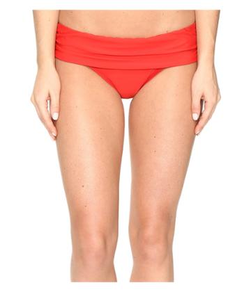 Athena Cabana Solids Lani Banded Bikini Bottom (persimmon) Women's Swimwear