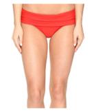 Athena Cabana Solids Lani Banded Bikini Bottom (persimmon) Women's Swimwear