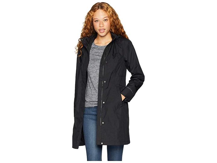 Eddie Bauer Girl On The Go Insulated Trench Coat (black) Women's Coat