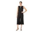 Taylor Sleeveless Keyhole Solid Cropped Jumpsuit (black) Women's Jumpsuit & Rompers One Piece