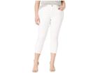 Bebe Plus Size Heartbreaker Capris Crop In White (white) Women's Jeans