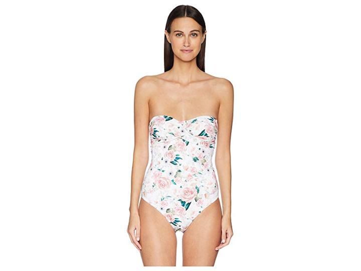 Letarte Twist Front One-piece (pineapple Floral) Women's Swimsuits One Piece