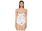 Letarte Twist Front One-piece (pineapple Floral) Women's Swimsuits One Piece
