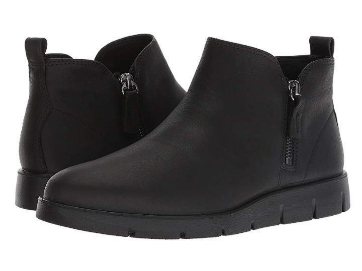 Ecco Bella Zip Low Bootie (black Yak Leather) Women's  Boots
