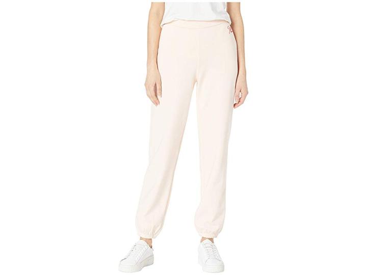 Juicy Couture Juicy Script Logo Fleece Pants (cali Sunrise) Women's Casual Pants
