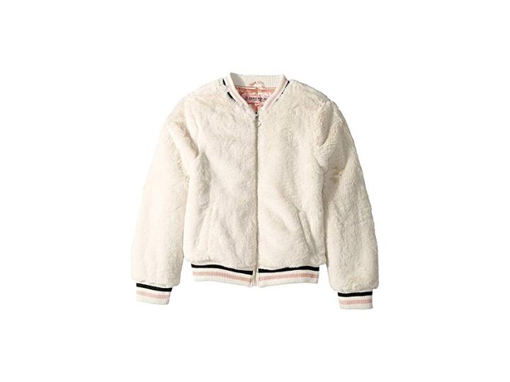 Urban Republic Kids Amanda Faux Fur Bomber Jacket (little Kids/big Kids) (ivory) Girl's Jacket