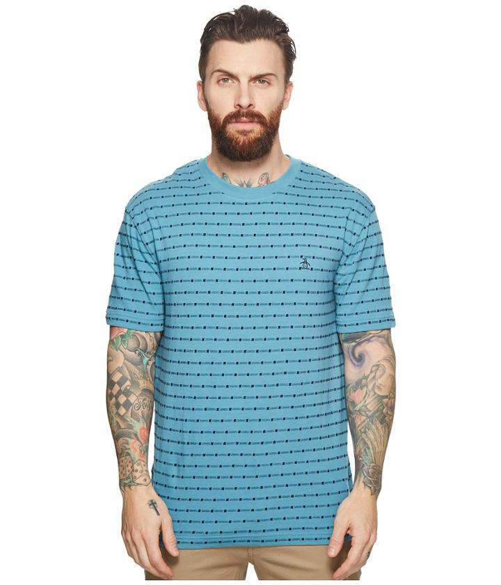 Original Penguin Jacquard Tee (storm Blue) Men's T Shirt