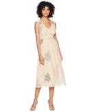Taylor Embroidered Lace Sleeveless Dress (tan Coral) Women's Dress