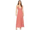 American Rose Jocelynn Maxi Dress With Side Slit (indie Red) Women's Dress