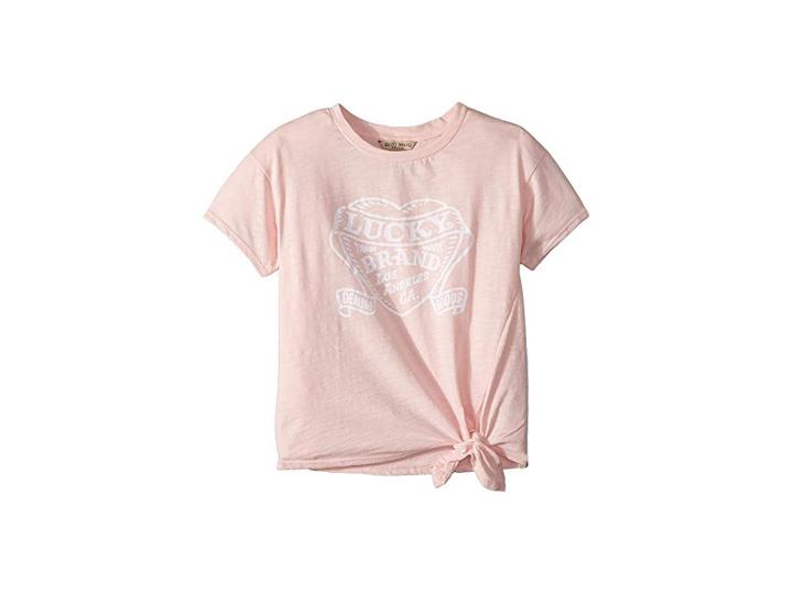 Lucky Brand Kids Livia Graphic Tee (little Kids) (strawberry Cream) Girl's T Shirt