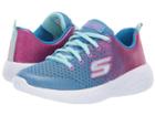 Skechers Kids Go Run 600 (little Kid/big Kid) (blue/neon Pink 2) Girl's Shoes