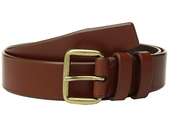 Cole Haan 35 Mm Leather Belt With Waxed Burnished Finish (woodbury) Men's Belts