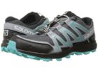 Salomon Speedtrak (dark Cloud/light Onix/bubble Blue) Women's Shoes