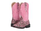 Roper Kids Glitter Gal (toddler/little Kid) (geometric Pink Glitter Vamp Pink Shaft) Cowboy Boots