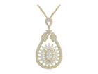 Nina Swaying Mandala Teardrop Necklace (gold/white Cz) Necklace