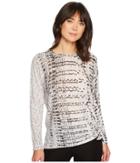 Nic+zoe Tie Away Top (multi) Women's Clothing