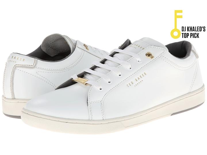 Ted Baker Theeyo (white Leather) Men's Lace Up Casual Shoes
