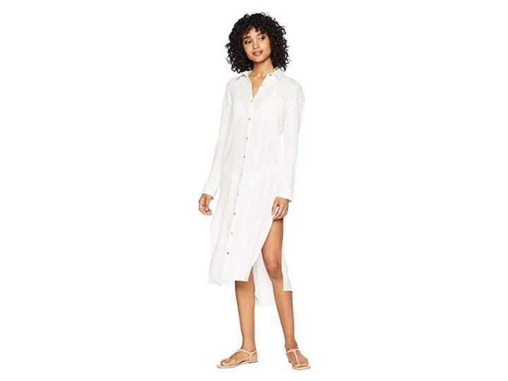 Billabong Beach Me Button Down Top (cool Wip) Women's Clothing