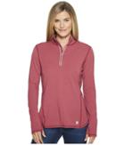 Carhartt Force Ferndale 1/4 Zip Shirt (raspberry Heather) Women's Long Sleeve Pullover