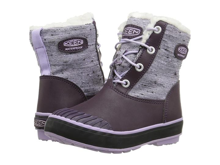 Keen Kids Elsa Boot Wp (toddler/little Kid) (plum/pastel Lilac) Girls Shoes