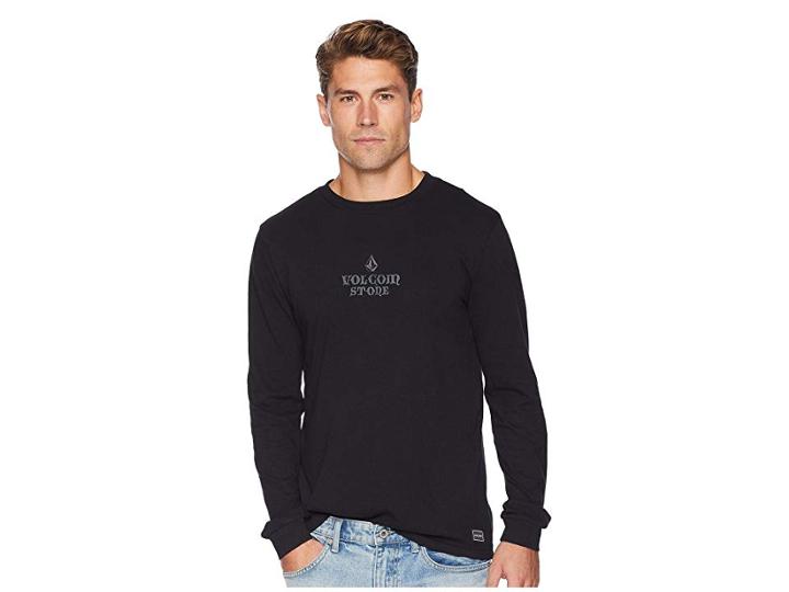 Volcom Freestate Long Sleeve Crew (black 2) Men's Clothing