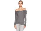 Three Dots One Shoulder Brushed Sweater (marengo) Women's Sweater