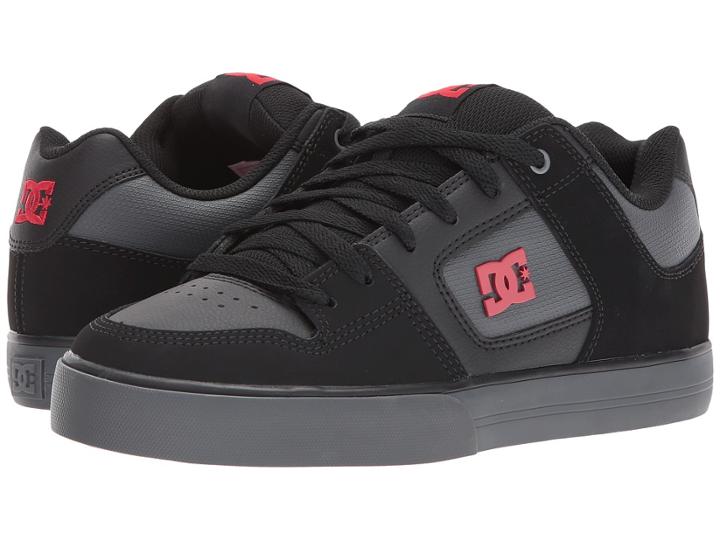 Dc Pure Se (dark Shadow/true Red) Men's Skate Shoes