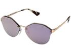Prada 0pr 64ts (pink Gold/dark Grey Mirror Pink) Fashion Sunglasses