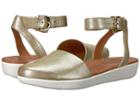 Fitflop Cova Closed Toe Sandals (metallic Gold) Women's Sandals