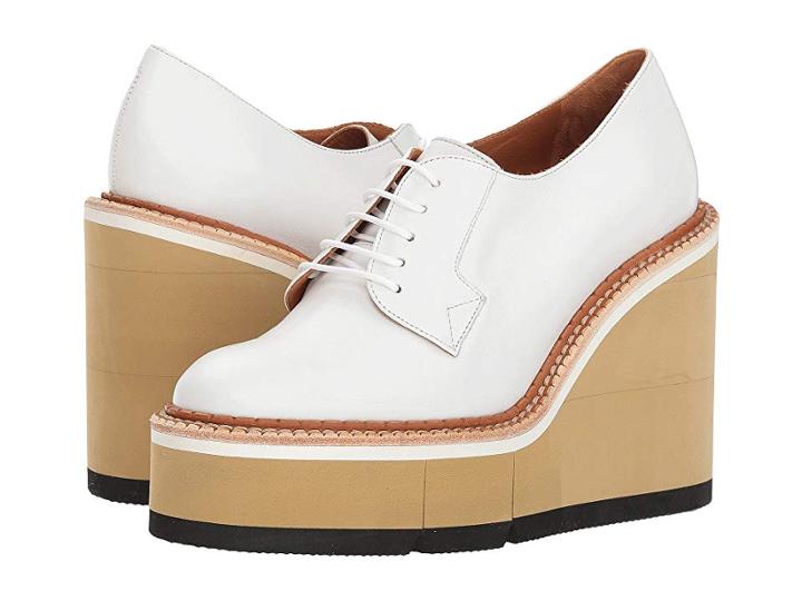 Clergerie Badiane (white Leather Calf) Women's Wedge Shoes