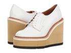 Clergerie Badiane (white Leather Calf) Women's Wedge Shoes