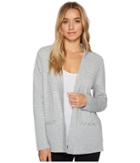 Jockey Double Face Knit Cardigan (reverse Stripe Cinder) Women's Pajama