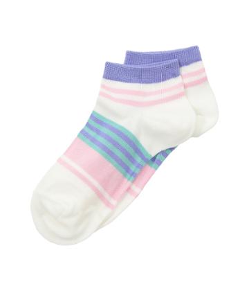 Falke Irregular Stripe Sneaker Socks (toddler/little Kid/big Kid) (white) Women's No Show Socks Shoes