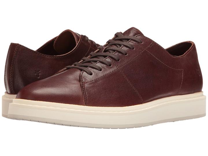 Frye Mercer Low Lace (brown Pressed Full Grain) Men's Lace Up Casual Shoes