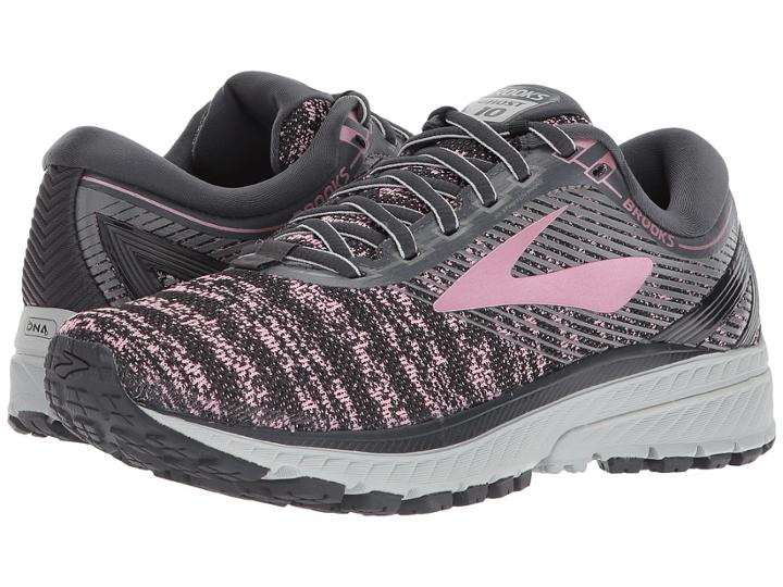 Brooks Ghost 10 (grey/rose Gold/black) Women's Running Shoes