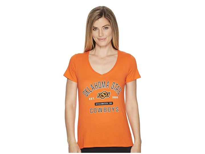 Champion College Oklahoma State Cowboys University V-neck Tee (orange) Women's T Shirt