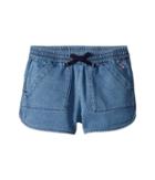 Joules Kids Becca Jersey Drawstring Shorts (toddler/little Kids/big Kids) (denim) Girl's Shorts