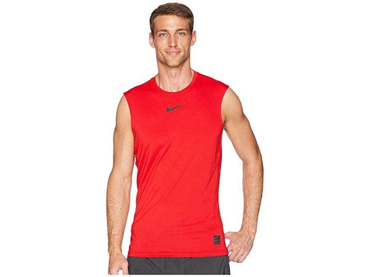 Nike Pro Fitted Sleeveless Training Top (university Red/black/black) Men's Sleeveless
