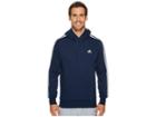 Adidas Essentials 3s Pullover Brushed Fleece Hoodie (collegiate Navy/white) Men's Sweatshirt