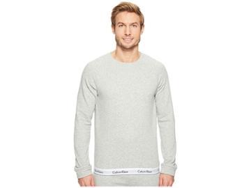 Calvin Klein Underwear Modern Cotton Stretch Lounge Sweatshirt (heather Grey) Men's Clothing