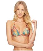 Luli Fama La Bella De Cuba Triangle Halter Bikini Top (multi) Women's Swimwear