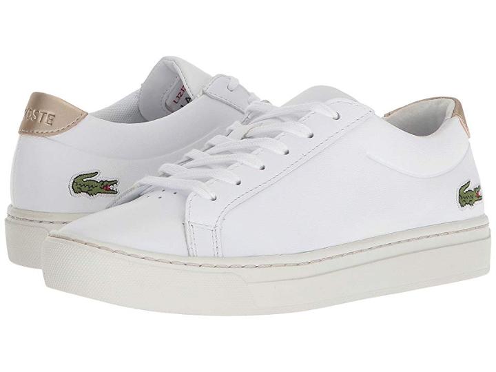 Lacoste Kids L.12.12 (little Kid/big Kid) (white/gold) Kids Shoes
