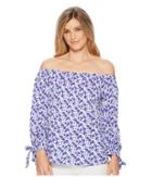 Michael Michael Kors Carnation Wide Sleeve Top (amethyst/light Quartz Multi) Women's Clothing