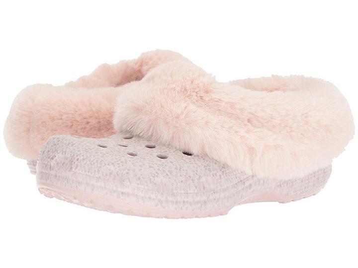 Crocs Classic Mammoth Luxe Radiant Clog (rose Dust) Women's Clog Shoes