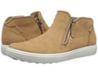 Ecco Soft 7 Low Cut Zip Bootie (cashmere Cow Nubuck) Women's Shoes